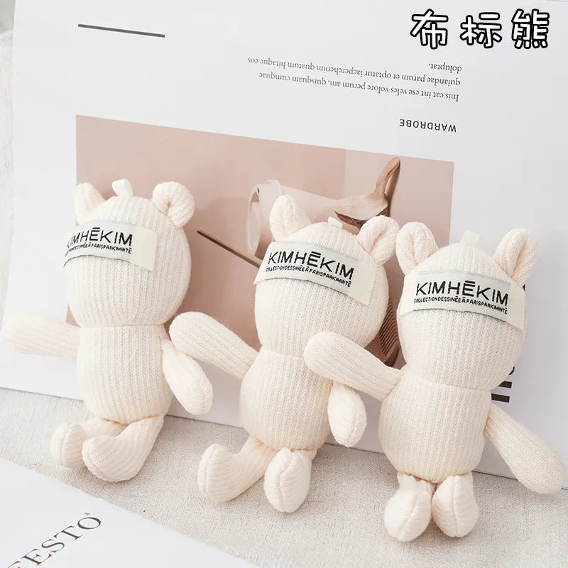 Fabric Bear Shape Cat Toy Soft Cloth Chew Indoor Cats Interactive