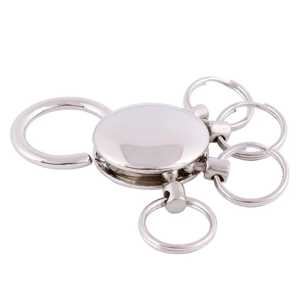 Shackle Hombre Rings Chain Keyring Waist on Keychain Clip Key Chain 4 Ring Keyring Detachable Keychain Holder Zpaxo