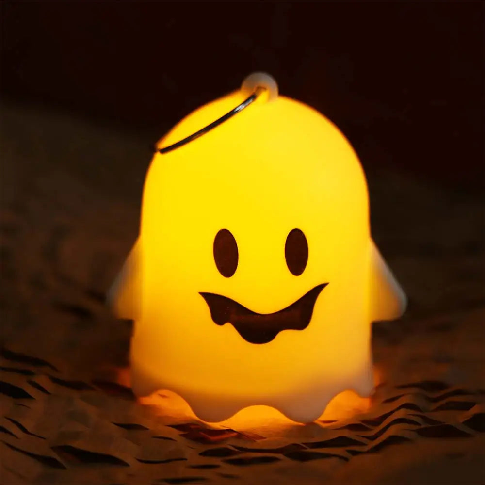 6PCS Cute Halloween Luminous Ghost Keychain LED Hanging Ghost Pendant Party Luminous Ghost Light Gifts Phone Decor Zpaxo