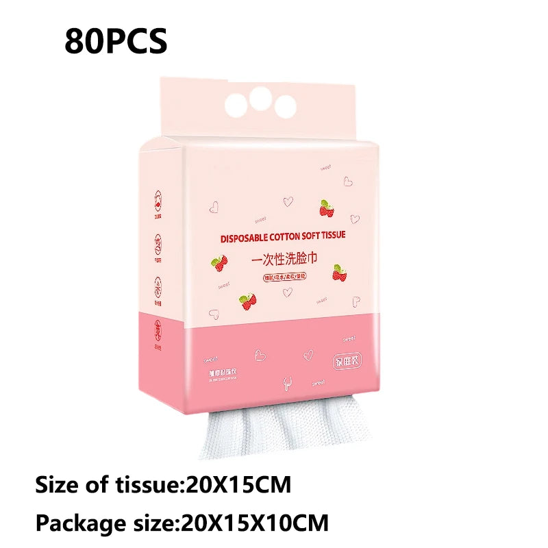 One-time use dry-wet dual-purpose facial cloth and towel for removing makeup. Hanging and extracting type. Wall-mounted. Househo Zpaxo 80pcs color b