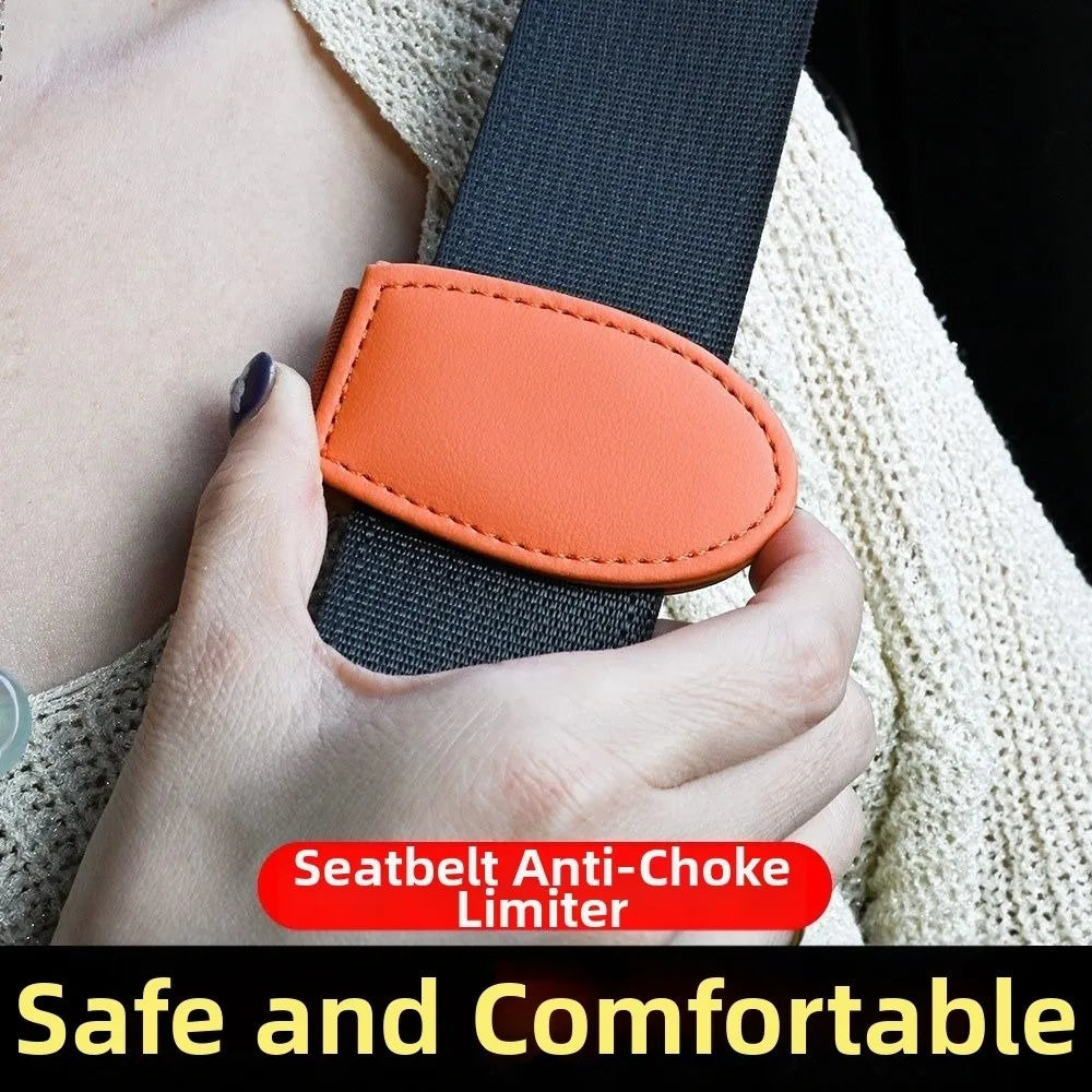 Magnetic Car Seat Belt Clip Adjustable PU Fixed Limit Stable Zpaxo