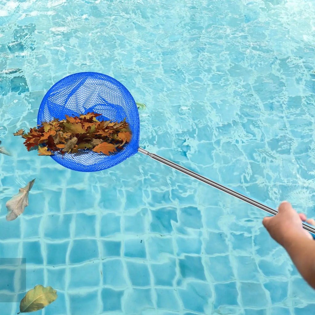Professional Leaf Rake Deep Bag Swimming Pool Skimmer Net Telescopic