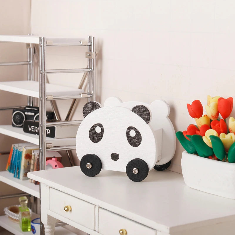 1 12 Dollhouse Miniature Panda Trolley Giraffe Storage Rack Model Zpaxo Panda