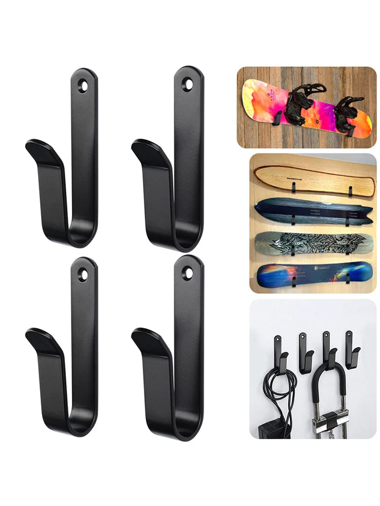 2 Horizontal Snowboard Wall Rack Solid Steel Storage Display Hanger