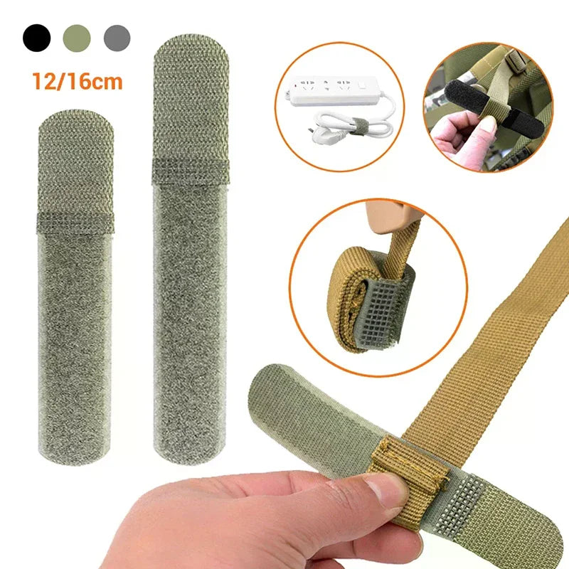 Strap Webbing Organizer Fix Hook Loop Grip Wrapping Cord Reusable Zpaxo