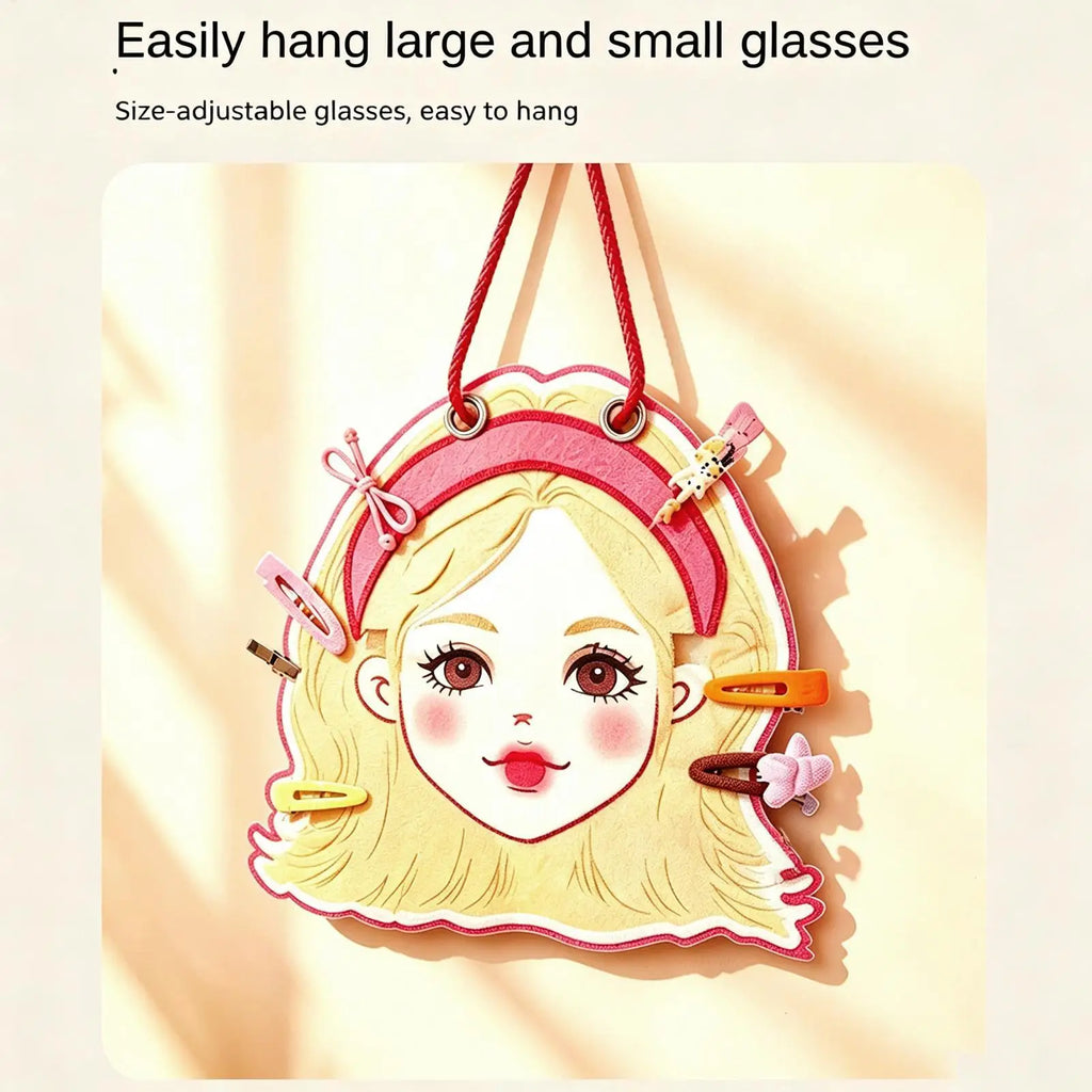Hair Clip Holder Wall Mounted Organizer Girls Sunglasses Storing Rack