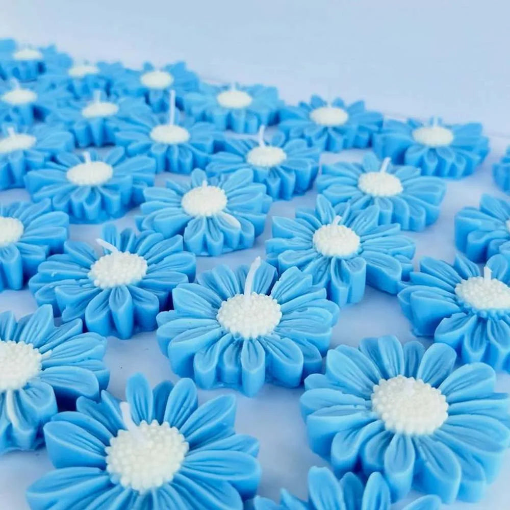 1PC Daisy Peony Flower Candle Silicone Mold 3D Handmade Candle Soap Gypsum Resin Handicraft Making Tools Zpaxo