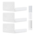 Acrylic Floating Shelves 3 Display Rack Bathroom Makeup Renters