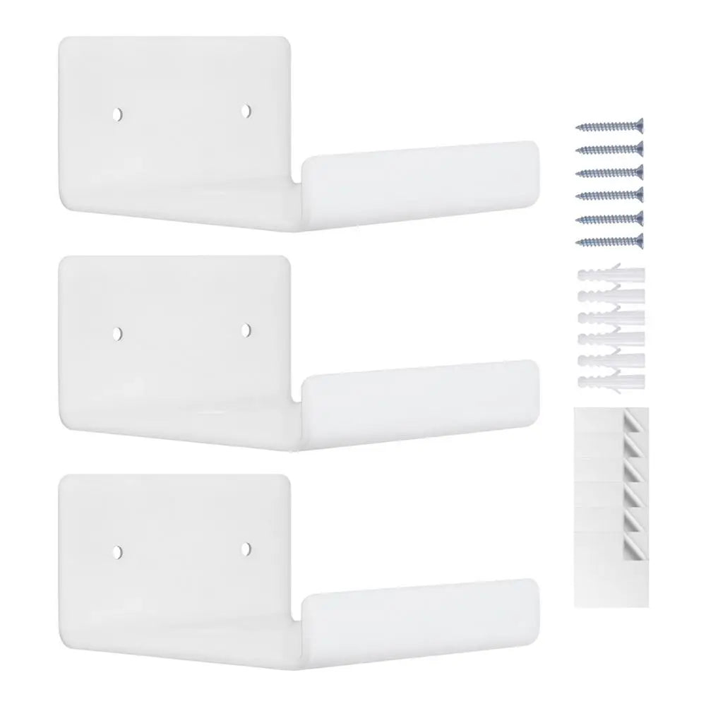 Acrylic Floating Shelves 3 Display Rack Bathroom Makeup Renters