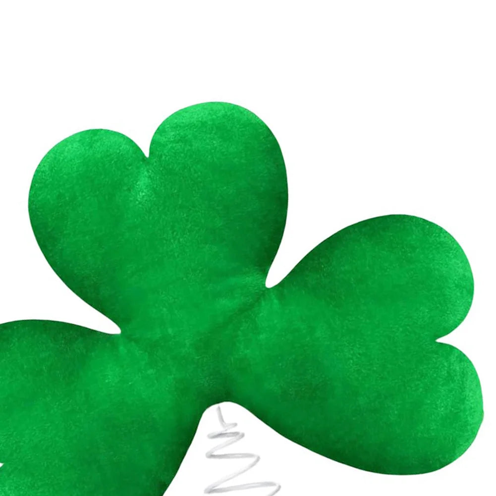 St Patricks Day Tree Topper Metal Base Lucky Shamrock Clover