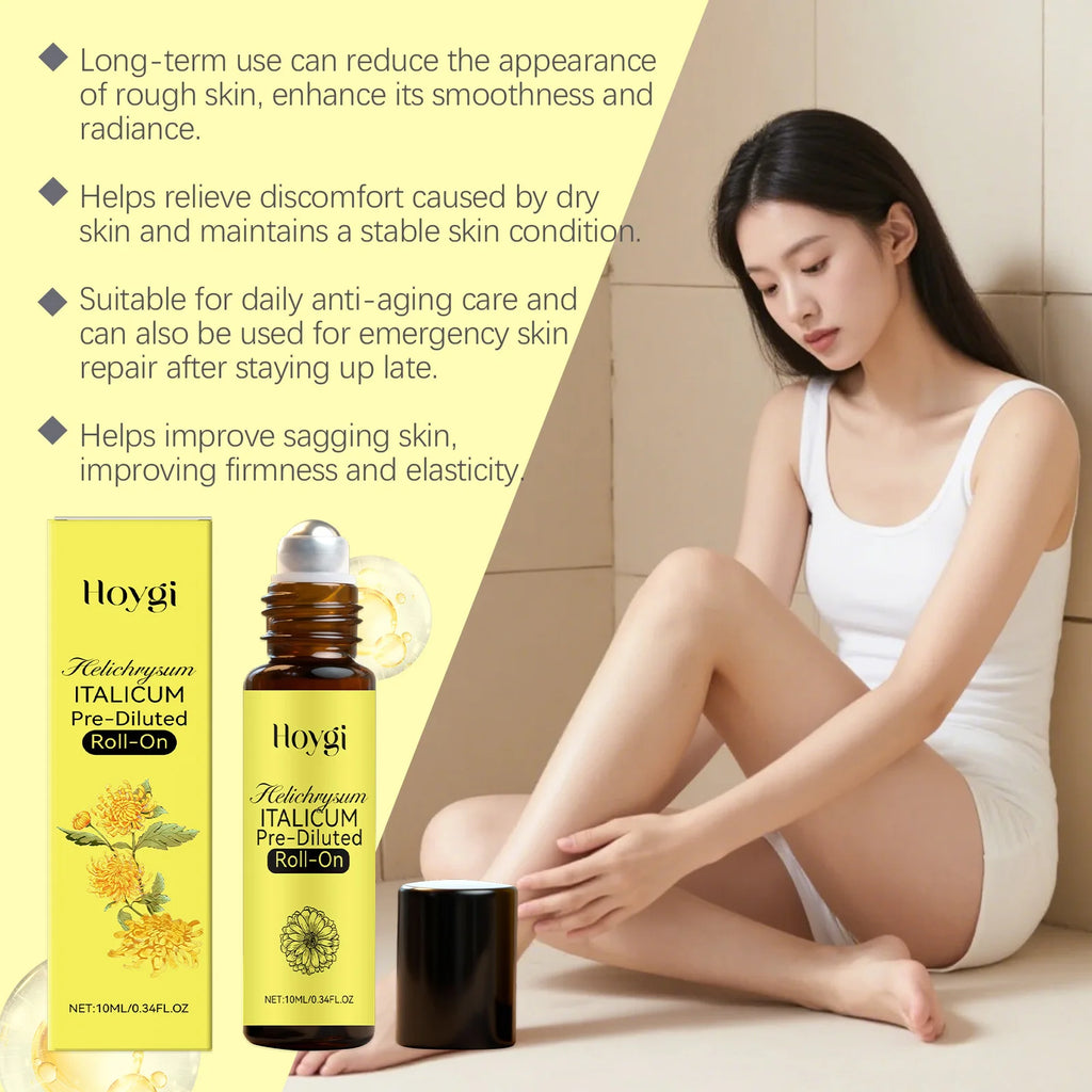 Helichrysum Roll On Body Oil for Dry Skin Relief Hydrating Soothing Massage Oil with Jojoba Oil Winter Skincare Gift for Women Zpaxo