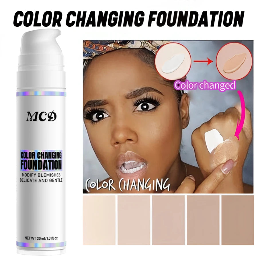 Changing Foundation All Tones Skin Makeup Base Nude Face Full Cover