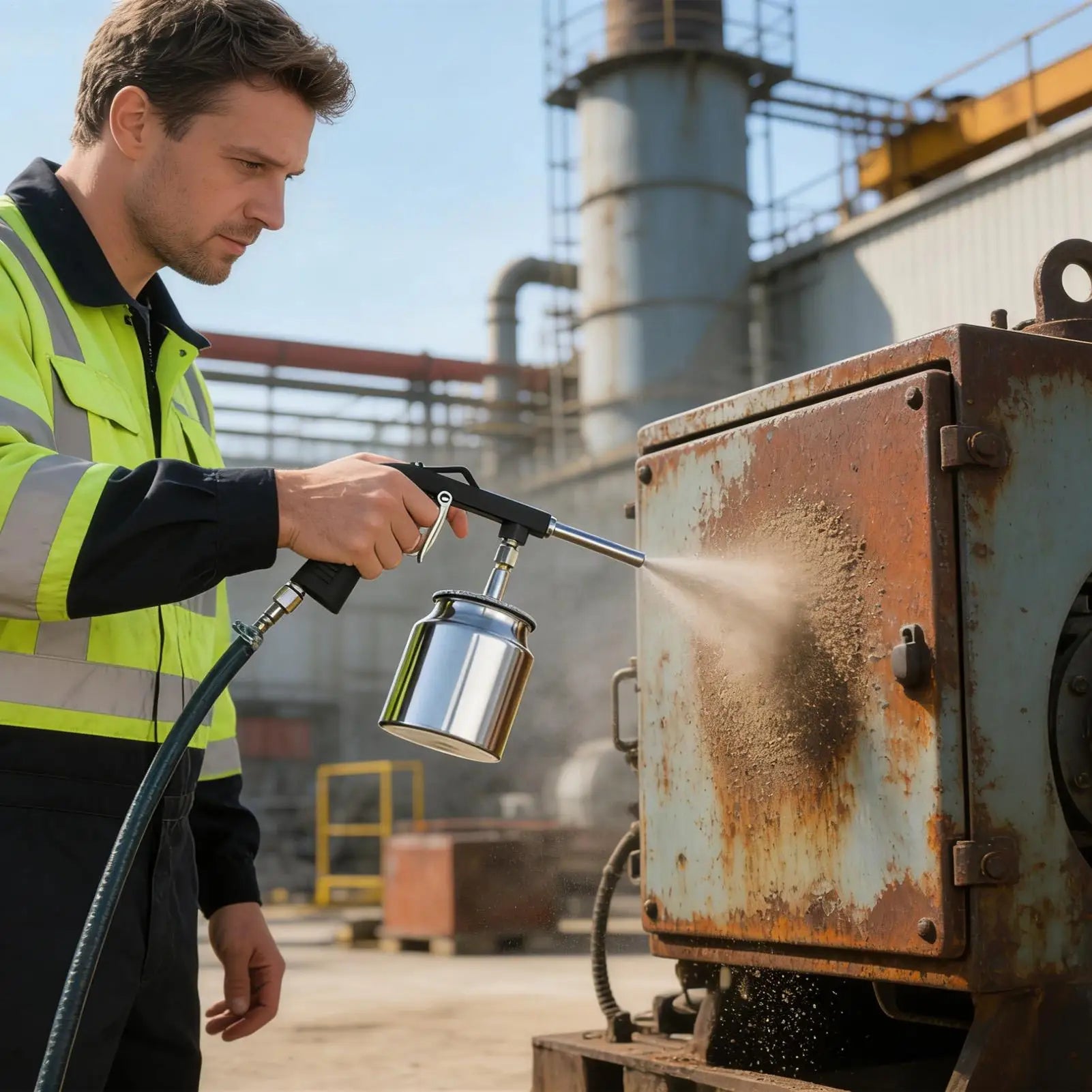 Sandblasting Device Portable Air Powered Heavy Duty Media Blasting