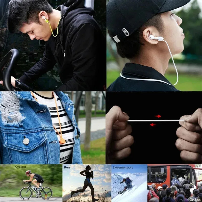 Magnetic Silicone Anti-Lost Neck Strap for AirPods (1–5 Pack)