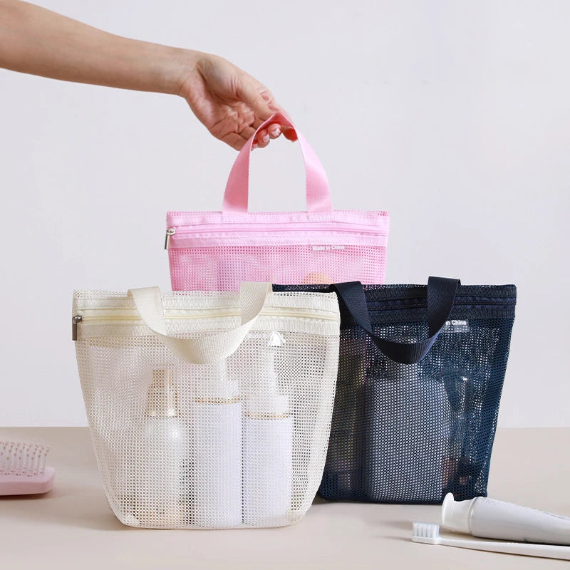 Mesh Makeup Toiletry Storage Bags Handbags Portable Travel Washing Zpaxo
