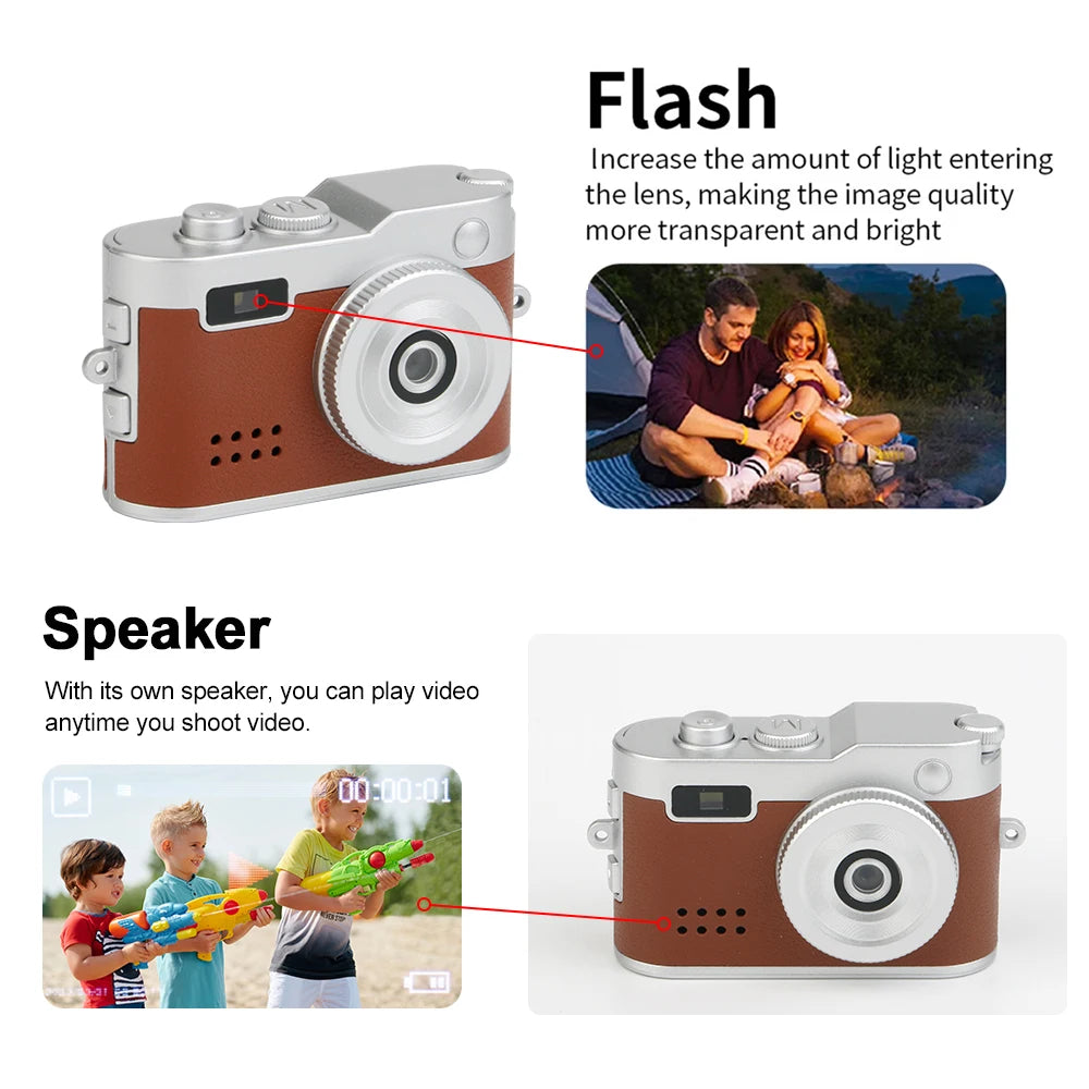 Mini Retro Campus Digital Camera HD Outdoor Travel Photo Portable