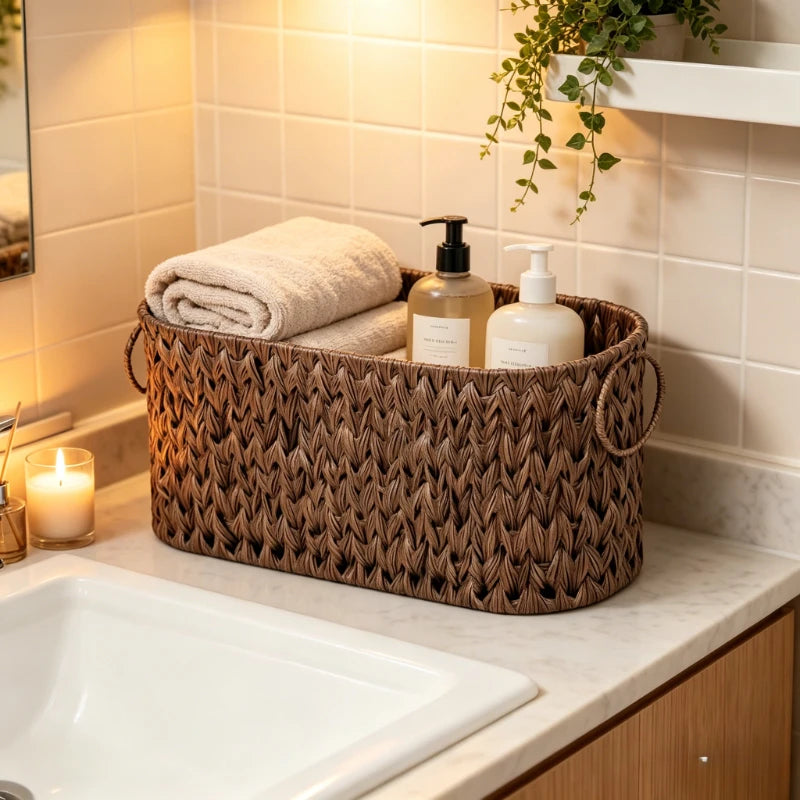 No Install Bathroom Organizer Large Capacity Toilet Paper Towel