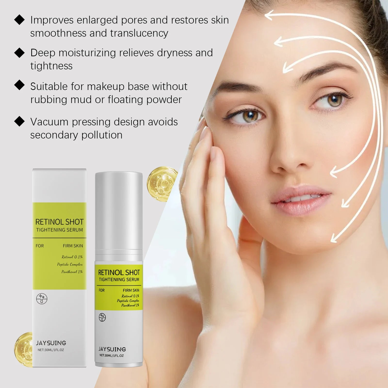 Anti-Aging & Anti-Wrinkle Retinol Firming & Brightening Serum – Anti-Wrinkle Hydrating & Lifting Glowing Complexion Zpaxo