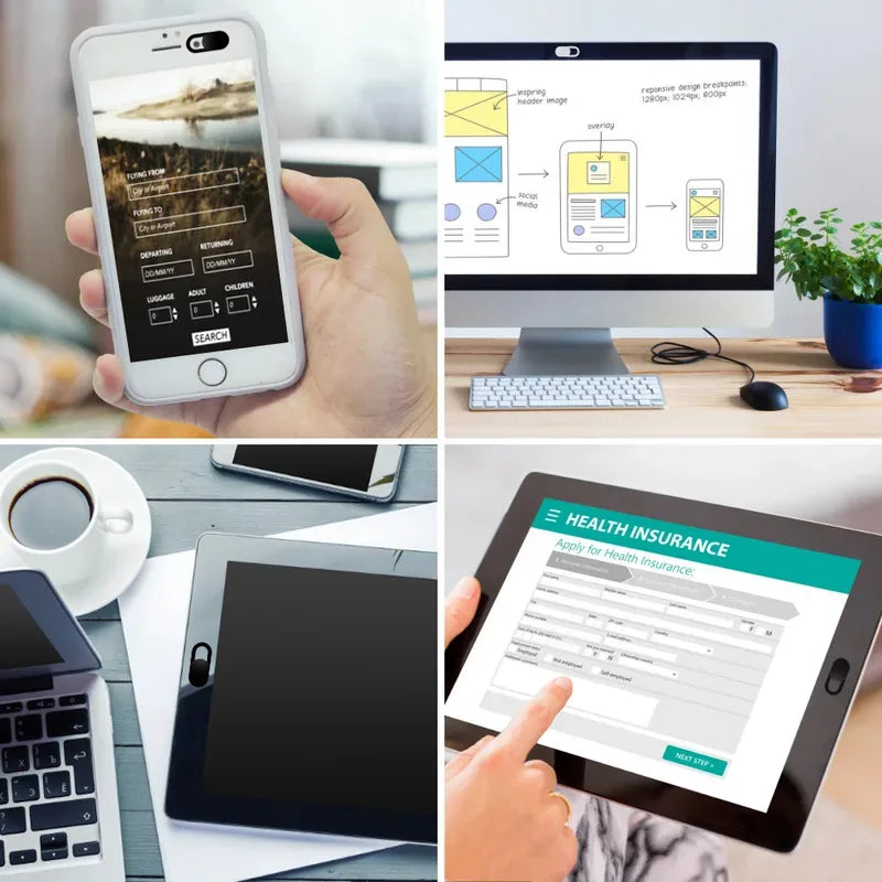Ultra-Thin Webcam Cover Shutter for Laptop, Phone & Tablet