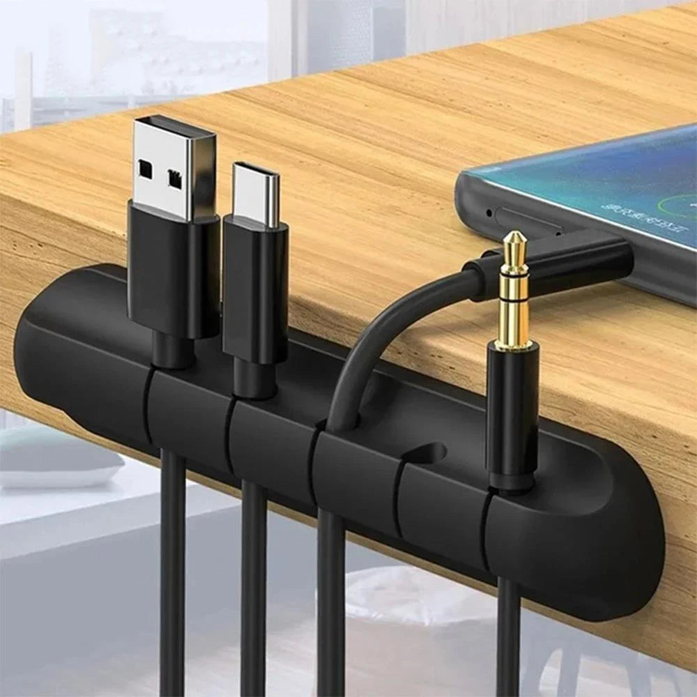 Adhesive Cable Holder Clips Cord Management Wire Organizer For Desktop USB Charging Cable Nightstand Power Cord Headphones Cable Zpaxo
