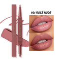 Integrated Waterproof Lipliner+lipstick Pen 2 in 1 Double-end Matte Velvet Lips Stick Silky Texture Lasting Non-stick Lip Makeup Zpaxo 01