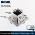 1 2 Sets Flange Base Stainless Steel Square Tube Connector Outer Dia Zpaxo 20MM