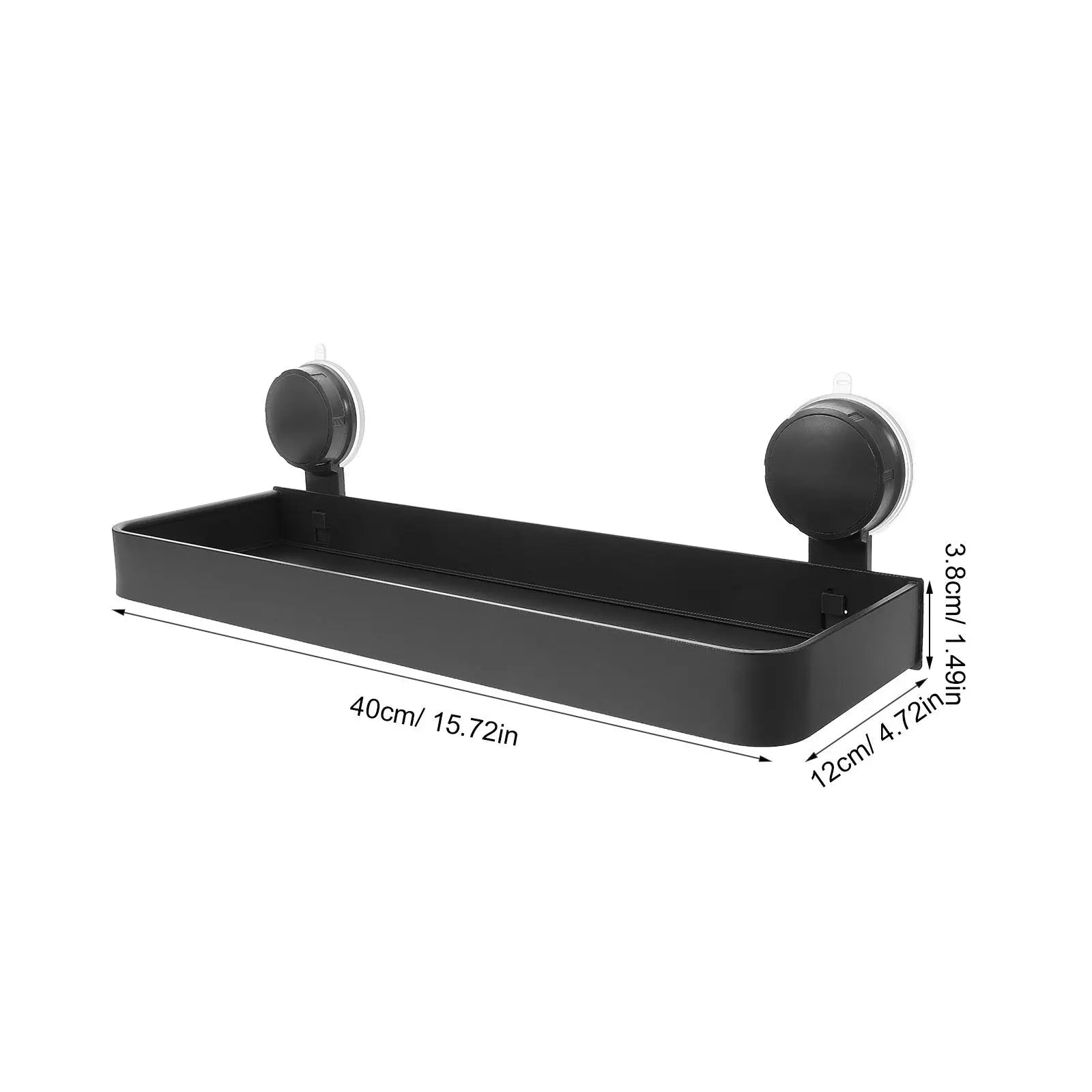 Suction Cup Bathroom Shelf Gray Wall Mounted Organizer Toiletries