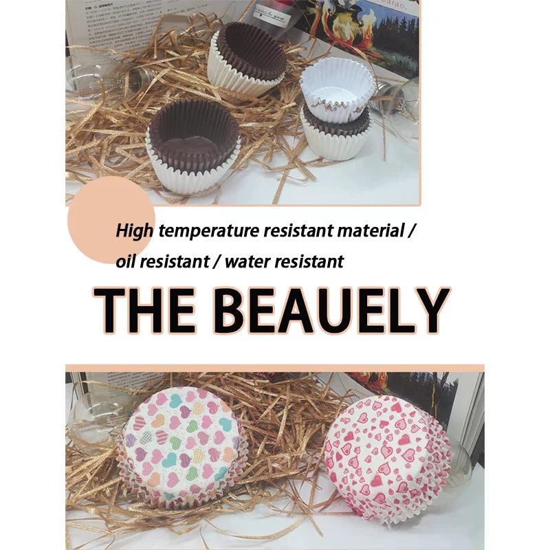 Cake Paper Cups (100 Pieces Per Pack) And High-Temperature Resistant Baking Chocolate Paper Cups Bread Zpaxo