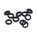 CM10pcs Flat Earphones Silicon Rubber Ring Case Flexible Black