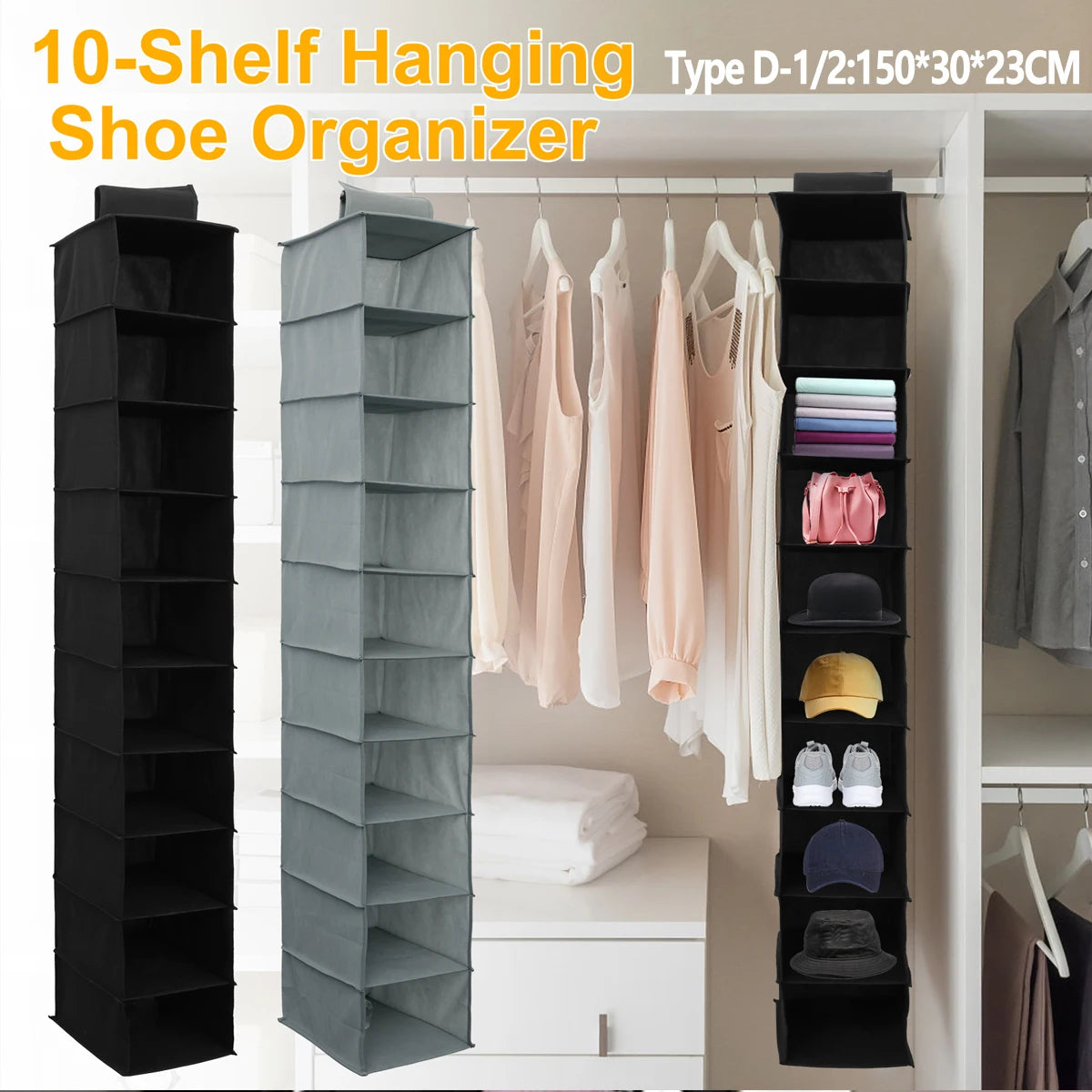 Multi Layer Hanging Bag Drawer Box Storage Universal Wardrobe Cloth Underwear Organizer Hanger Bag Household Supplies Shoe Rack Zpaxo