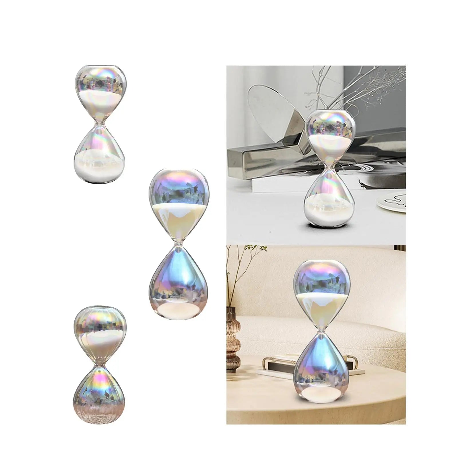 Sand Hourglass Kids Adults Gift Decoration Nordic Glass Colorful Sandglass for Festival Party Kitchen Bedroom Restaurant Zpaxo