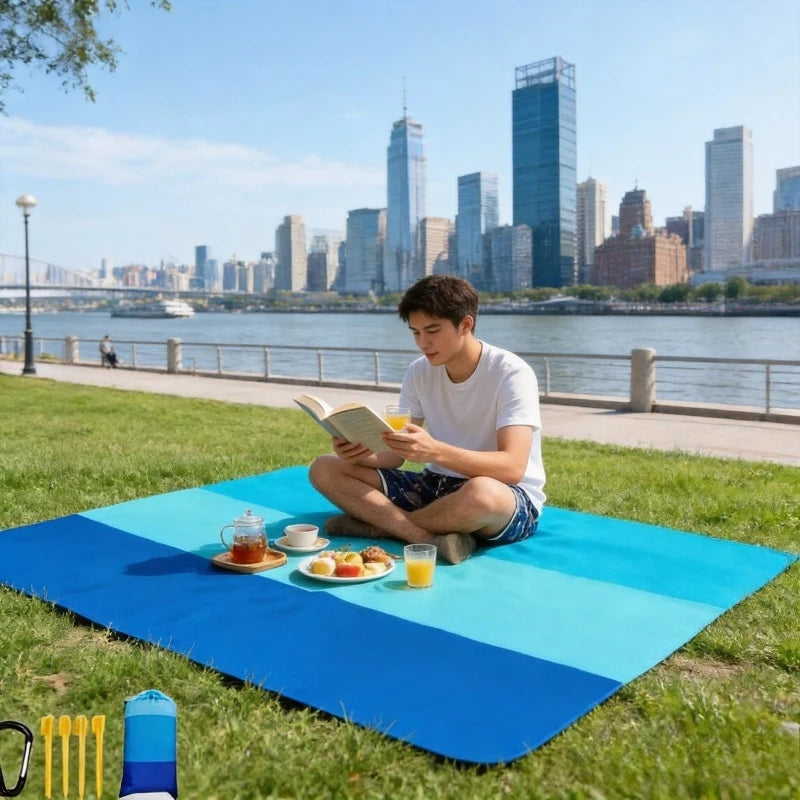 Extra Large Beach Mat 1-3 Adults Quick-dry Outdoor Placemat Perfect