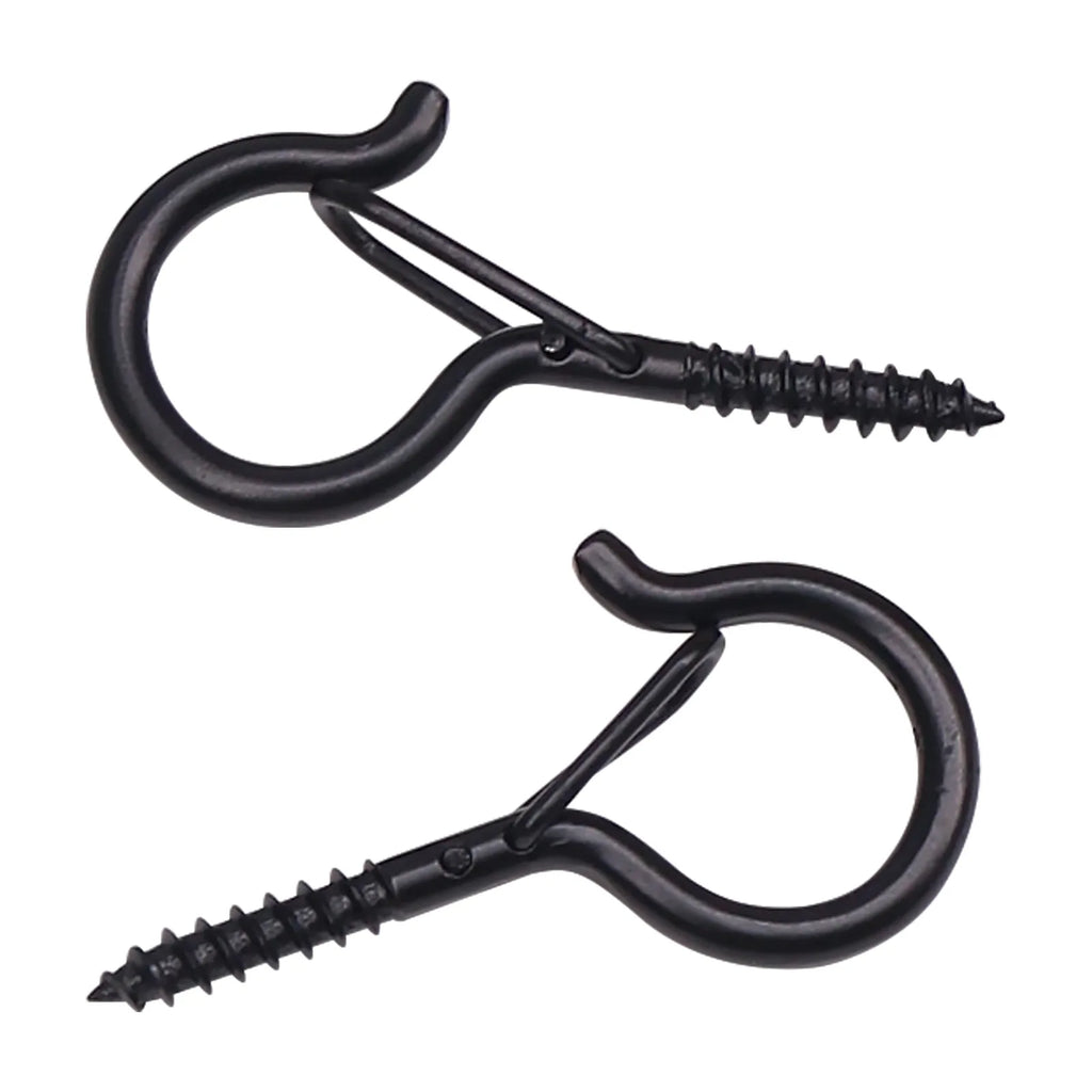 Q-hanger Screw Hooks Hanging Plants String Lights Heavy Duty Black Zpaxo 2pcs