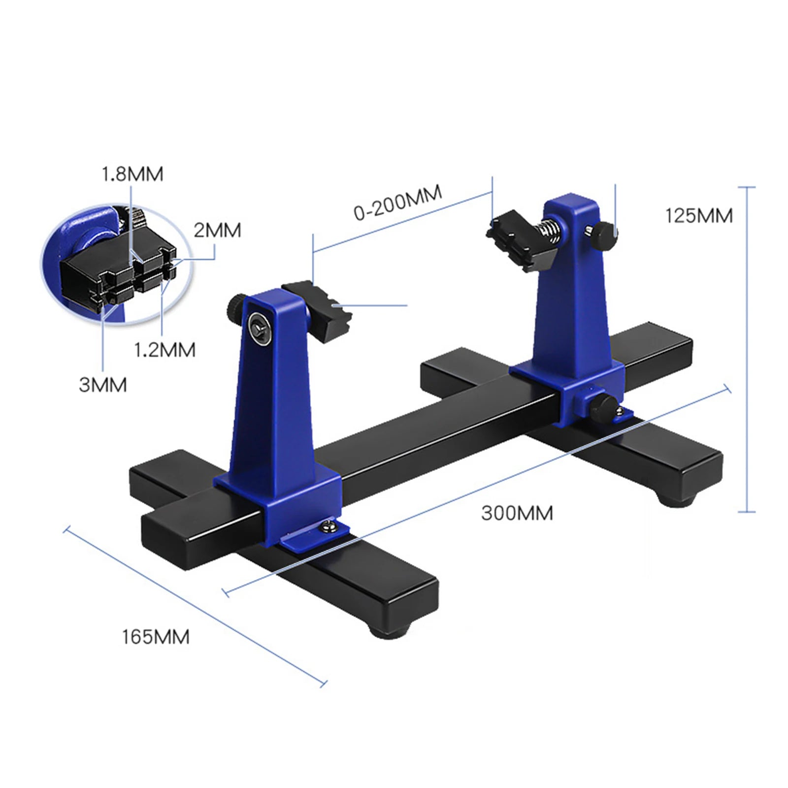 PCB Circuit Board Holder Stable Adjustable Welding Bracket 360 de Auxiliary Clamp Repair Tool Clamping Kit Heavy Duty Base Plate Zpaxo B
