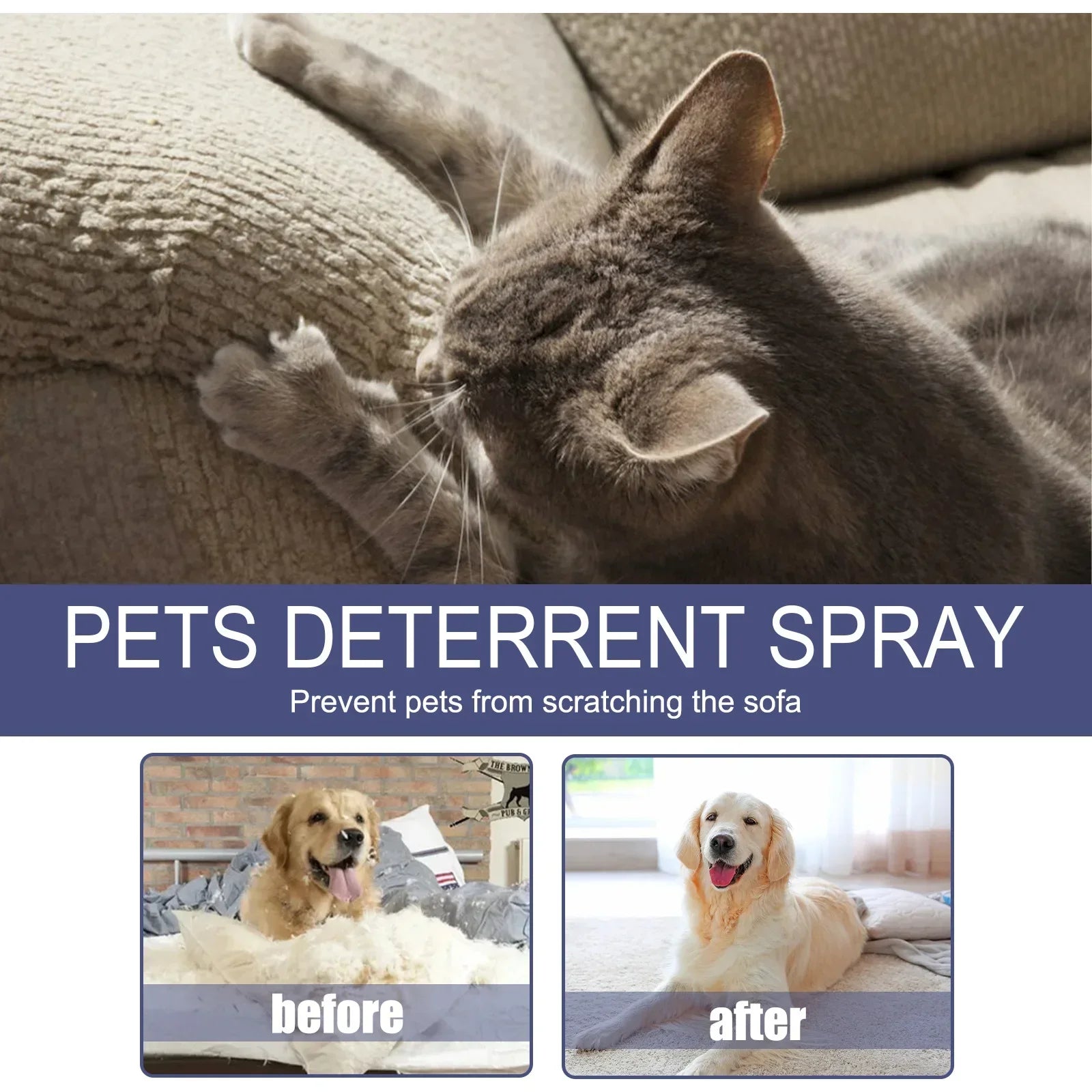 50ml Cat Scratch Deterrent Spray – Natural Citrus Formula
