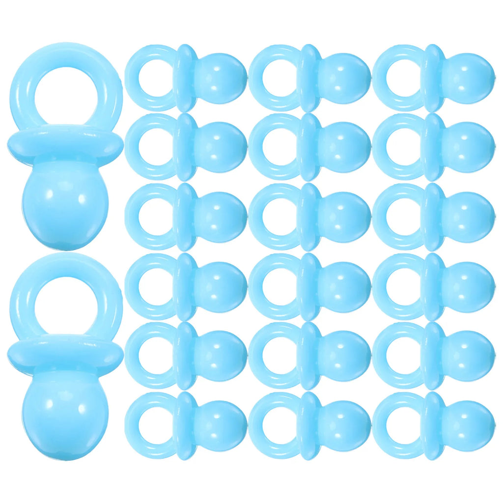 Shower Party Decor Blue Acrylic Pacifier Charms Favor Bag Fillers