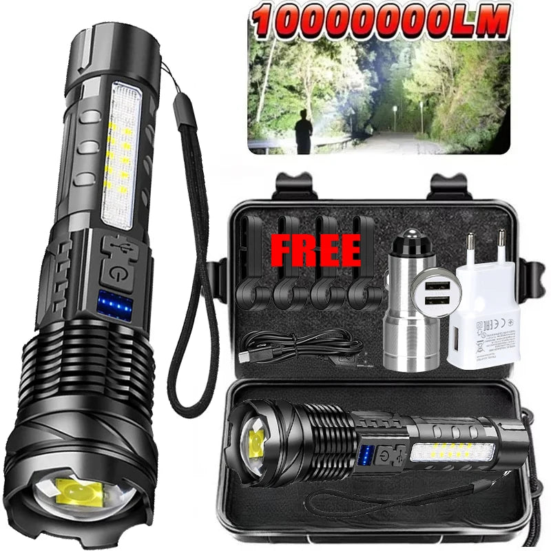KDULIT LED Rechargeable Flashlight – 7 Modes, Zoomable, IPX-4