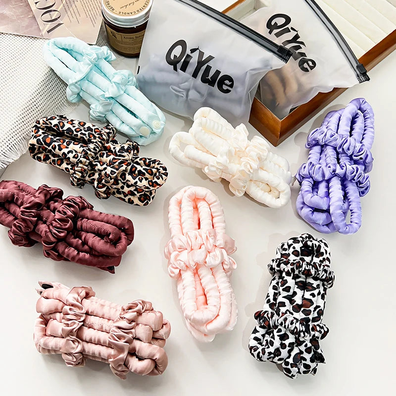 Heatless Curling Rod Headband No Heat Rollers Sleeping Overnight Soft Flexi Rods Multi-color Lazy Hair Curlers Hair Styling Tool Zpaxo