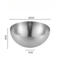 20cm Stainless Steel Salad Bowl – Gold & Silver | Rice Noodle Stainless Steel Bowl Zpaxo silvery 20cm