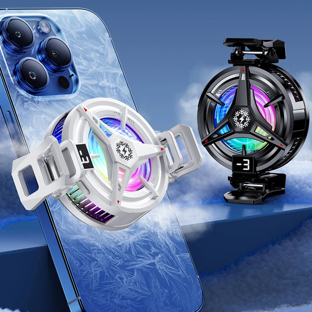 2 in 1 Magnetic/Back-clip Mobile Phone Semiconductor Cooling Radiator Silent Mobile Cooling Fan for Android iPhone Cool Heatsink Zpaxo