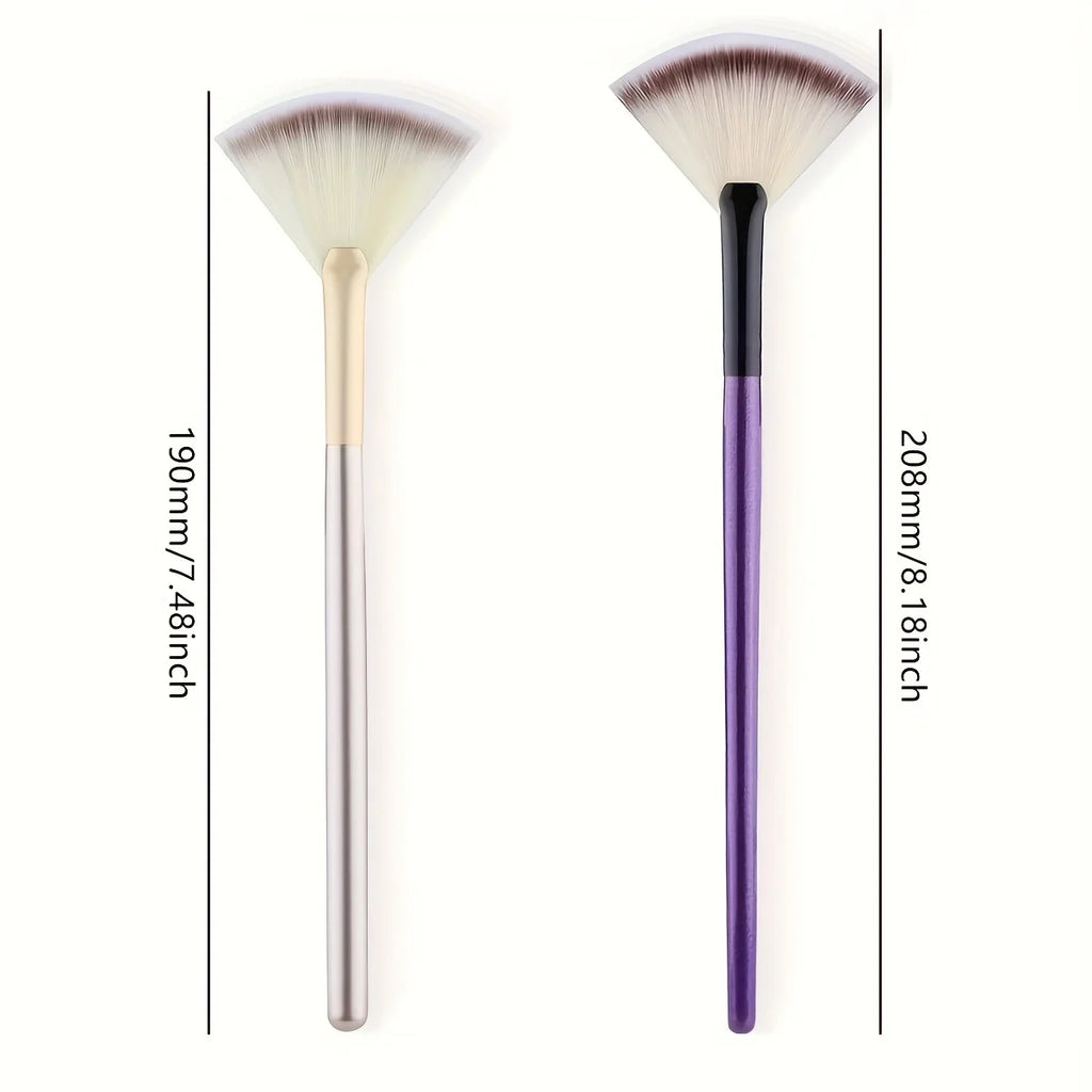 1pc Fan Shaped Highlight Brush Contour Brush Blending Highlighter Makeup Brush Face Loose Powder Brush Cosmetic Beauty Tools Zpaxo