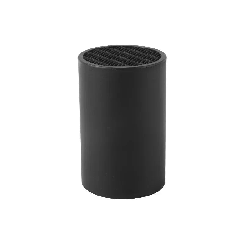 Black Rotating Knife Block Holder – Multifunctional Storage Rack Knife Storage Block Zpaxo black