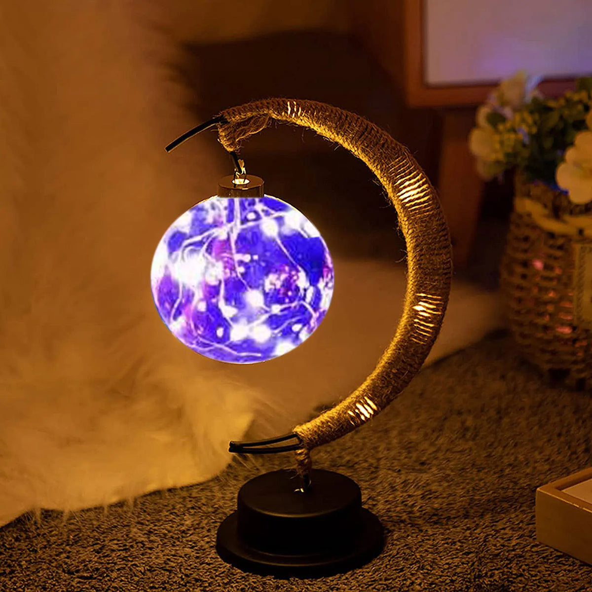Ramadan Desk Lamp Led Moon Decoration Home Metal Kareem Light Eid Zpaxo Moon Lamp E