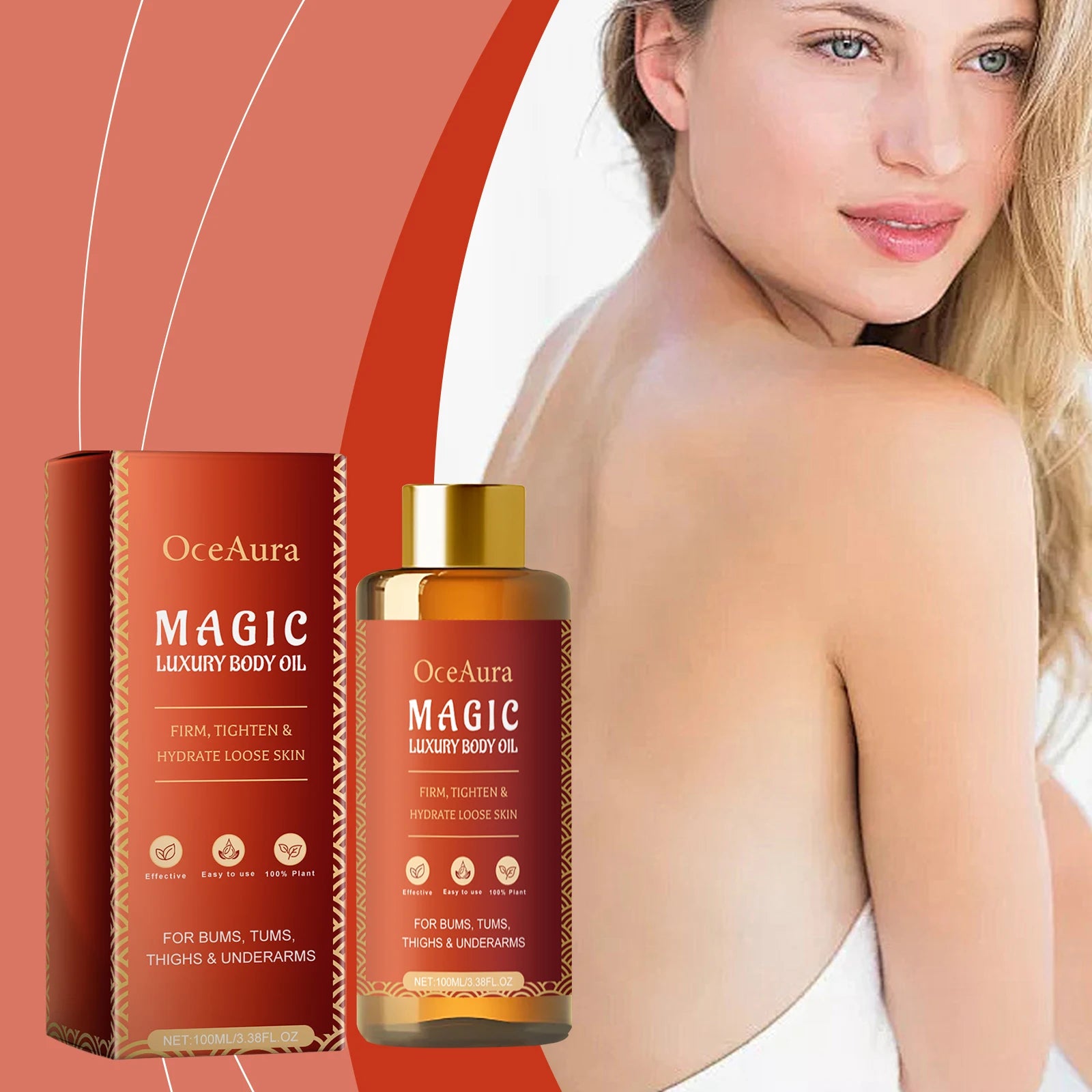 Body Firming Oil Deep Moisturizing Improve Sagging Skin Tightening Increase Elasticity Nourishing Magic Luxury Body Care 100ml Zpaxo