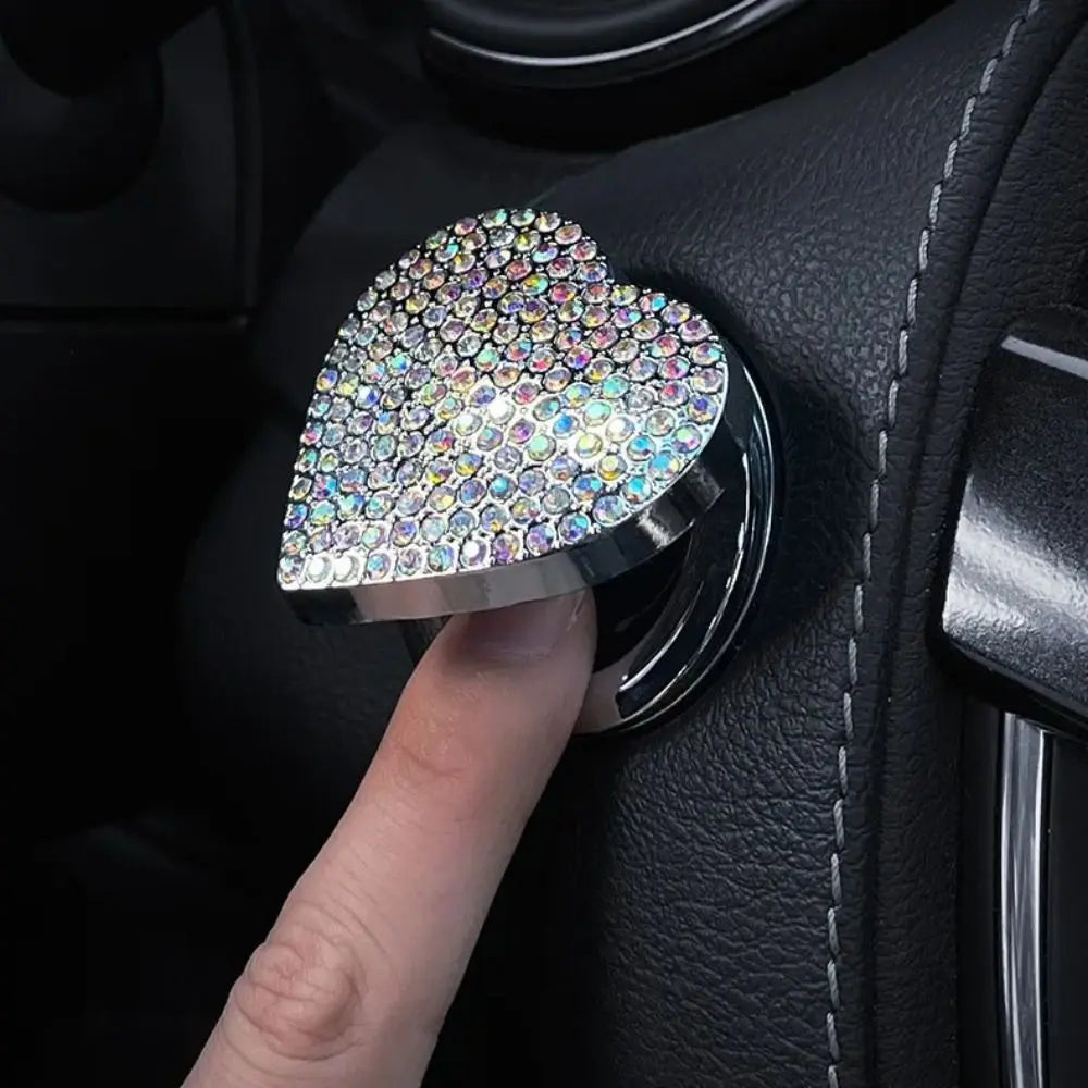 Push Start One-touch Button Cover Heart Shaped Decorative Decoration Zpaxo