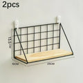 Wooden Wall-Mounted Storage Rack – Plant Stand & Key Holder