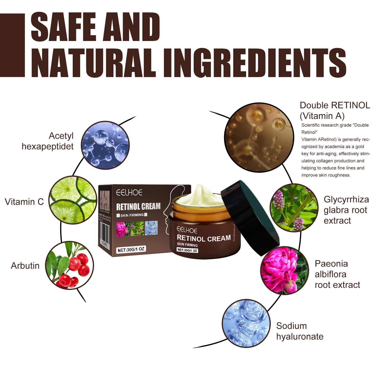 Double Retinol Facial Cream Anti-aging Fade Fine Line Wrinkle Firming Lifting Repair Skin Barrier Brightening Moisturizing Cream Zpaxo