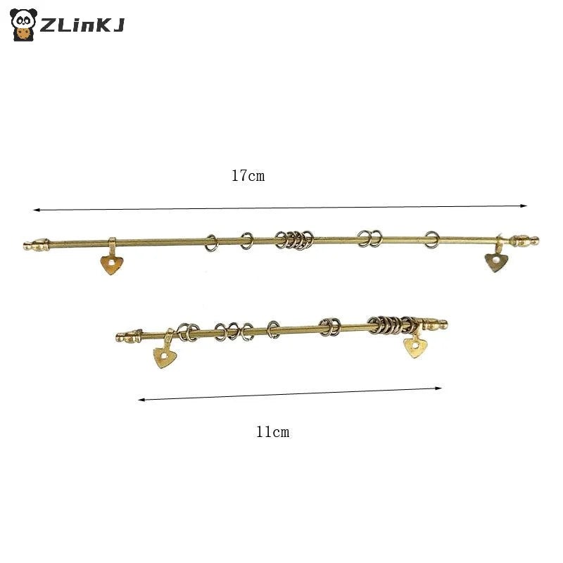 ▶1 Piece Dollhouse Removable Metal Curtain Rod Miniature Model Children Handmade Toy Doll Accessories Zpaxo