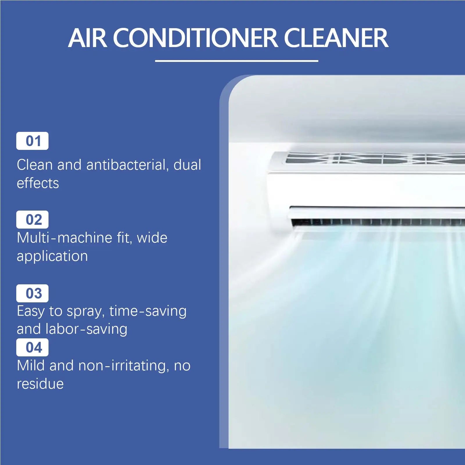 Air Conditioner Cleaner No Dismantling Heavy Duty Odor Removal Spray