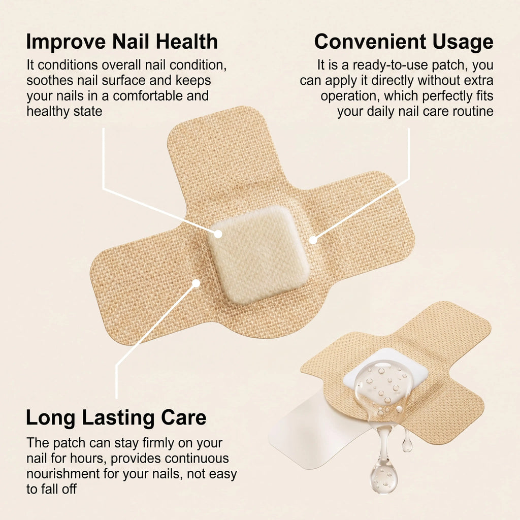 21pcs Overnight Nail Care Patches Flaky Skin Care Stabilizing Restoring Soothing Redness Daily Grooming Care Patches Eazy Carry Zpaxo